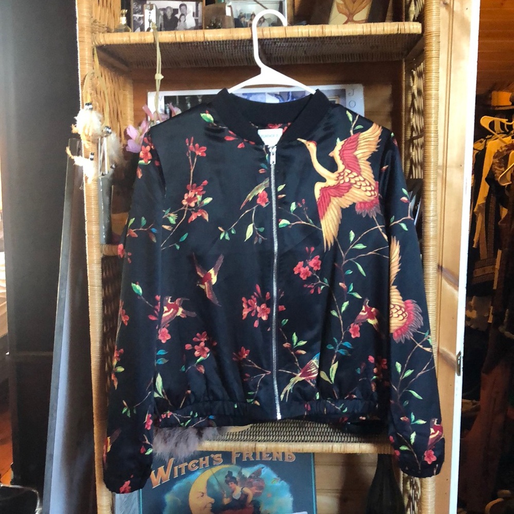 Silky varsity jacket